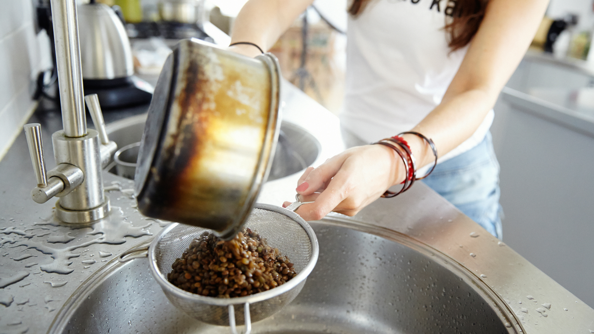 catherine-cuello-drains-puy-lentils-for-her-french-lentils-with-a-ton-of-herbs-recipe-foodadit
