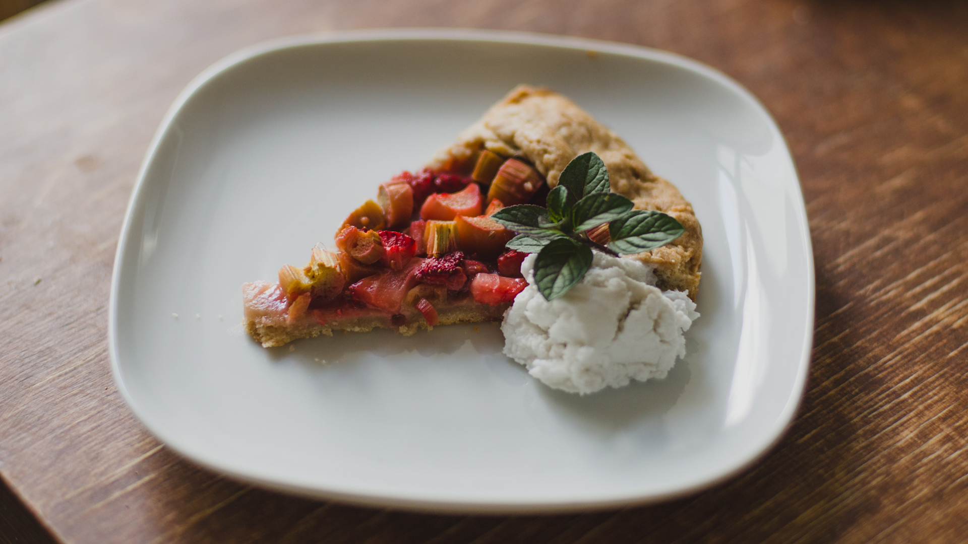 Isabella Paulsen prepares Fructopia's recipe for Rhubarb and Strawberry Galette.