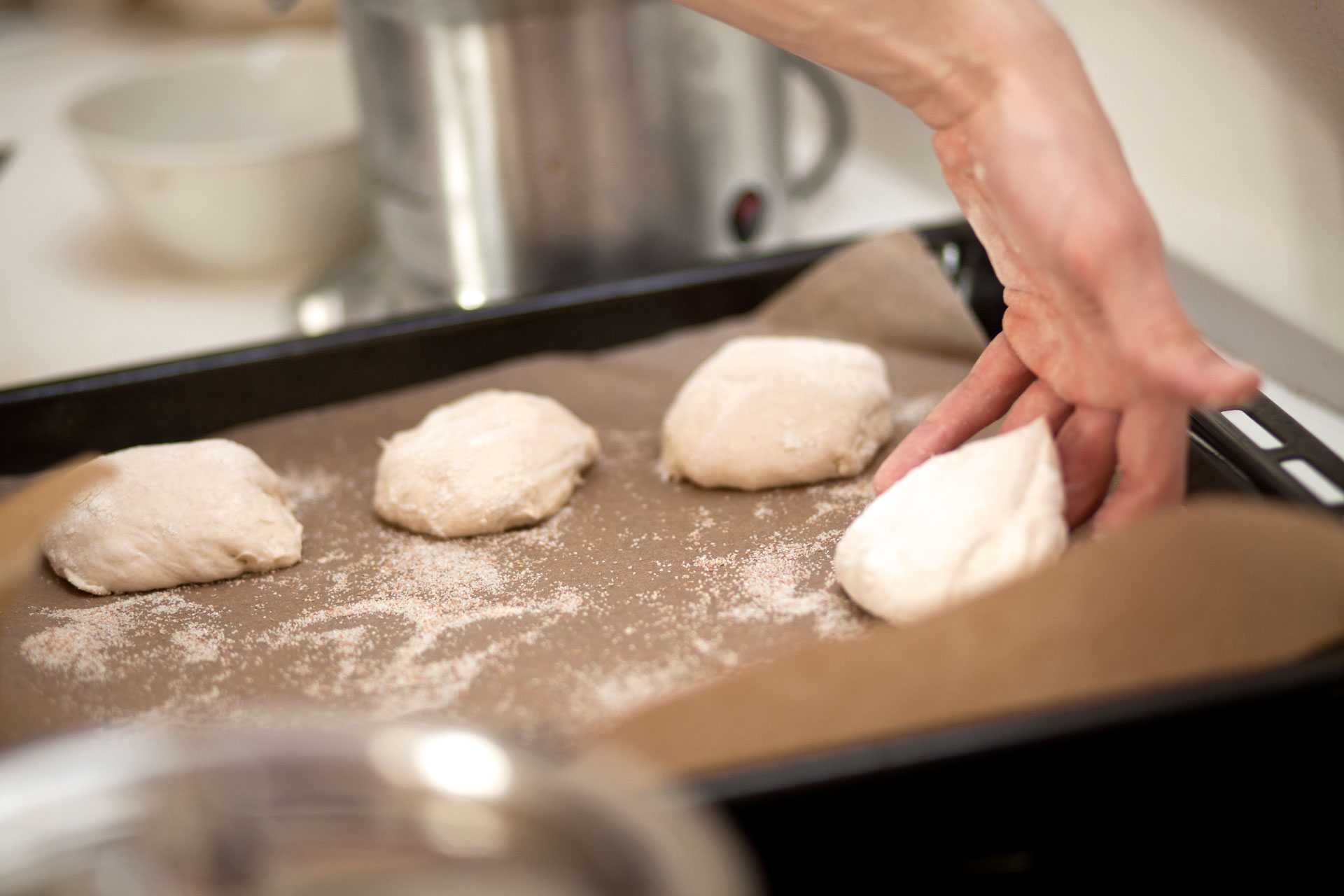 Alastair Coates making Quick and Easy Sourdough bread rolls recipes for Foodadit