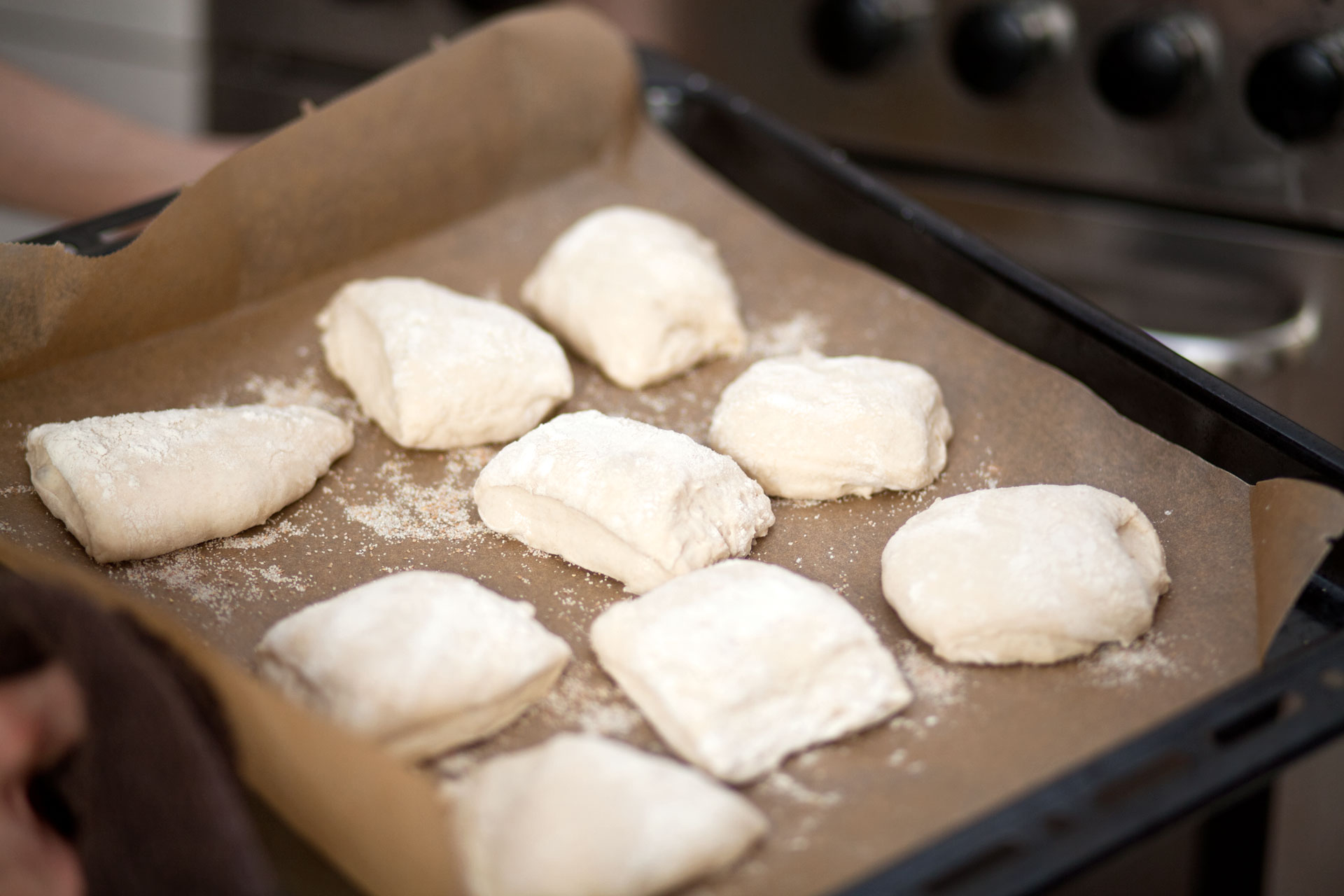 Alastair Coates making Quick and Easy Sourdough bread rolls recipes for Foodadit