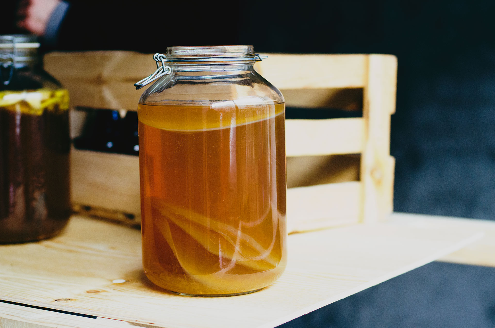 Berlin Kombucha Society made a new batch ofdelicious and healthy fermented tea with a SCOBY