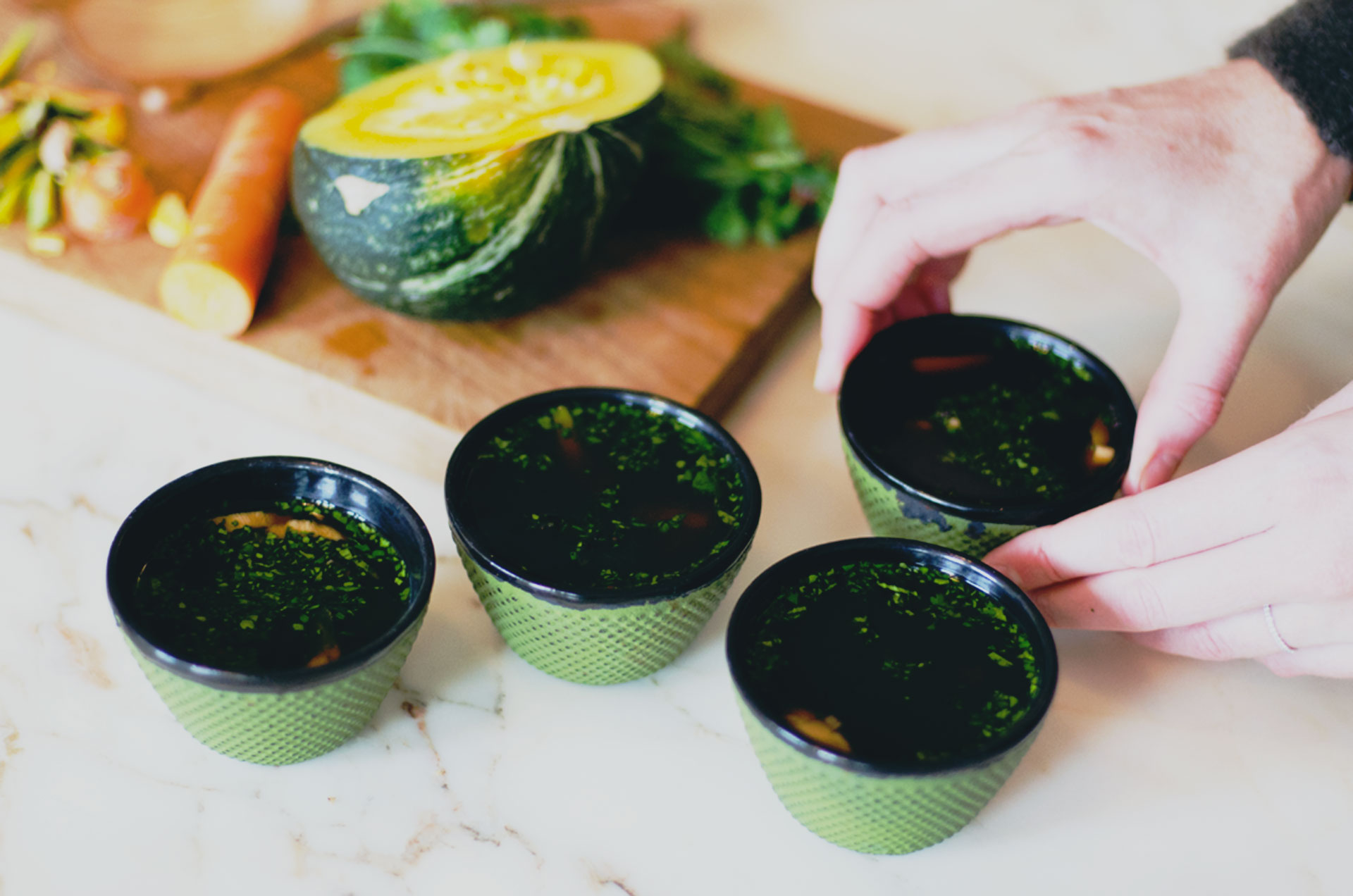 Sally Ross-Clark's Mugi Miso Soup with Pumpkin recipe