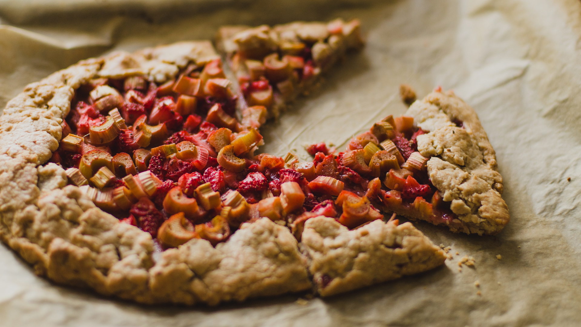 Isabella Paulsen prepares Fructopia's recipe for Rhubarb and Strawberry Galette.